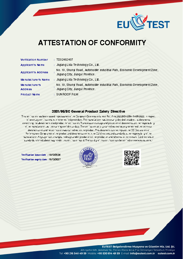 Attestation of Conformity